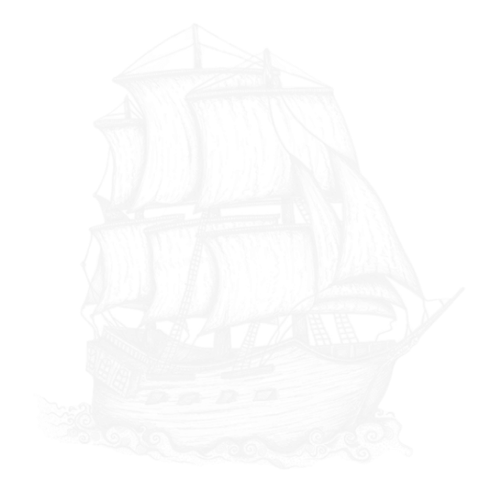 Detailed pencil sketch of a grand sailing ship with multiple unfurled sails, navigating stylized waves.