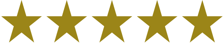Five golden stars, indicating a top or perfect rating.